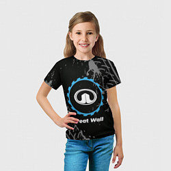 Футболка детская Great Wall в стиле Top Gear со следами шин на фоне, цвет: 3D-принт — фото 2