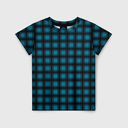 Футболка детская Black and blue plaid, цвет: 3D-принт