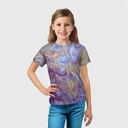 Футболка детская Абстрактное множество красок - Серый, цвет: 3D-принт — фото 2