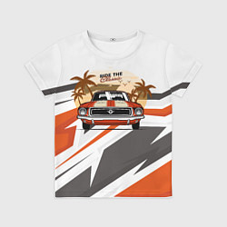Футболка детская Ретро-авто и пальмы, цвет: 3D-принт