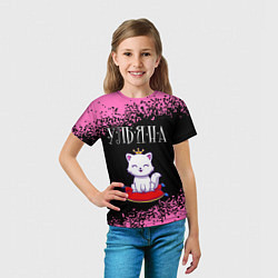 Футболка детская Ульяна - КОШКА - Арт, цвет: 3D-принт — фото 2