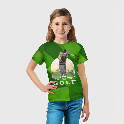 Детская футболка Гольф на поле / 3D-принт – фото 5