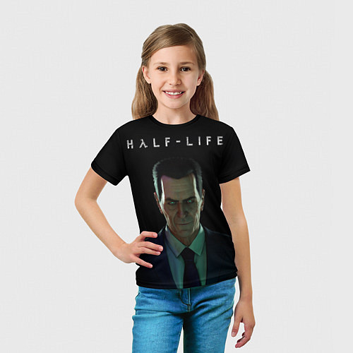 Детская футболка Half life - Gman / 3D-принт – фото 5
