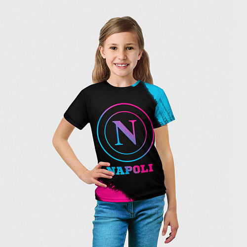 Детская футболка Napoli FC Neon Gradient / 3D-принт – фото 5