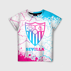 Футболка детская Sevilla FC Neon Gradient, цвет: 3D-принт