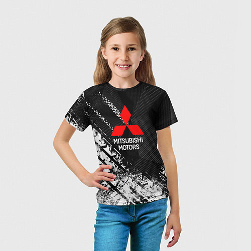 Детская футболка Mitsubishi - След протектора / 3D-принт – фото 5