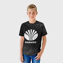 Футболка детская Daewoo с потертостями на темном фоне, цвет: 3D-принт — фото 2