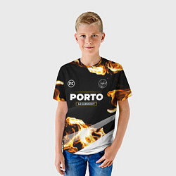 Футболка детская Porto legendary sport fire, цвет: 3D-принт — фото 2