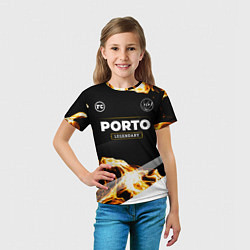 Футболка детская Porto legendary sport fire, цвет: 3D-принт — фото 2
