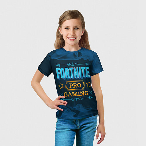 Детская футболка Игра Fortnite: PRO Gaming / 3D-принт – фото 5