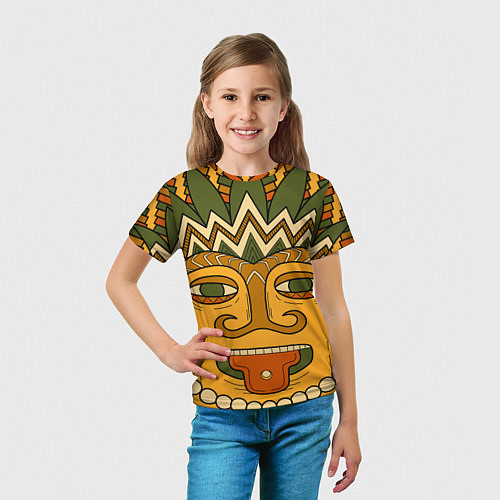 Детская футболка Polynesian tiki CHILLING / 3D-принт – фото 5