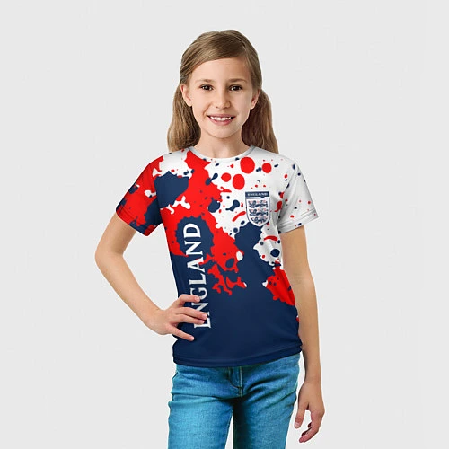 Детская футболка Сборная Англии Краска / 3D-принт – фото 5