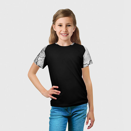 Детская футболка Кроссфит униформа - трещины / 3D-принт – фото 5