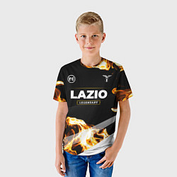 Футболка детская Lazio legendary sport fire, цвет: 3D-принт — фото 2