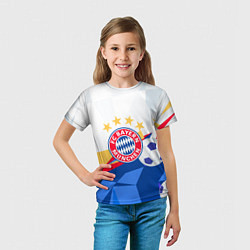 Футболка детская Bayern munchen Абстракция геометрии, цвет: 3D-принт — фото 2