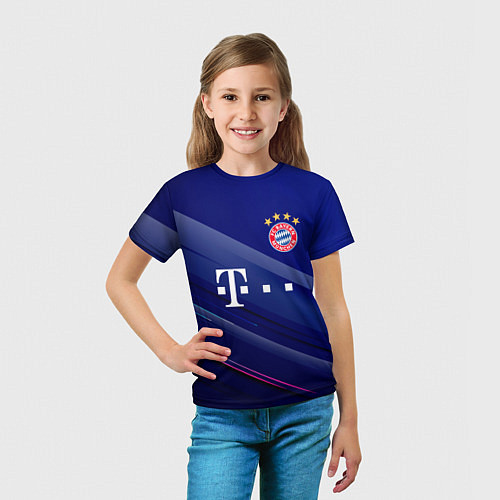 Детская футболка Bayern munchen Абстракция / 3D-принт – фото 5