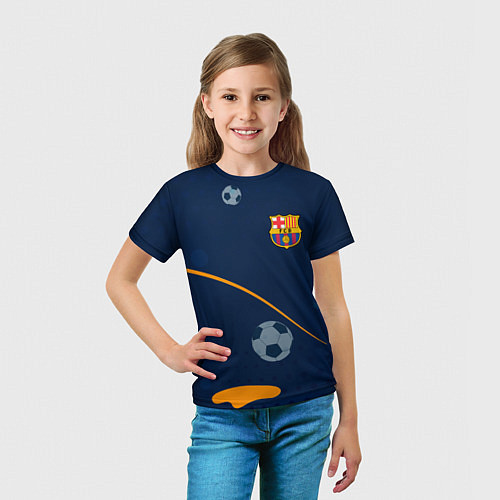 Детская футболка Barcelona Абстракция / 3D-принт – фото 5