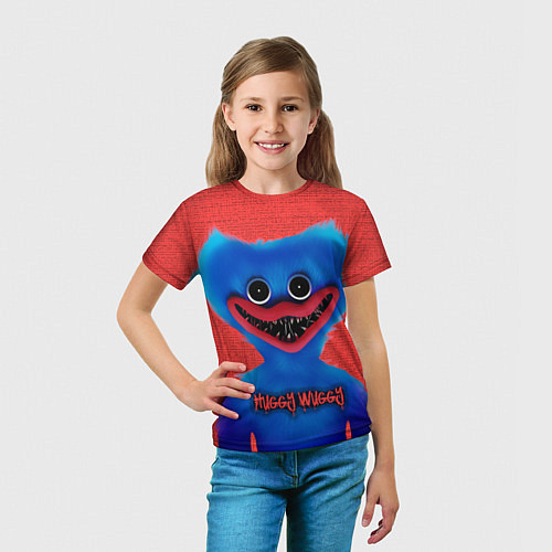 Детская футболка Хаги Ваги на красном фоне / 3D-принт – фото 5