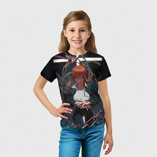 Детская футболка Человек-бензопила : Макима / 3D-принт – фото 5