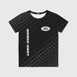Футболка детская Land Rover карбоновый фон, цвет: 3D-принт