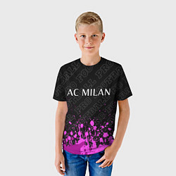 Футболка детская AC Milan pro football: символ сверху, цвет: 3D-принт — фото 2