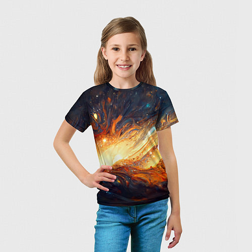 Детская футболка Центр вселенной - Абстракция / 3D-принт – фото 5