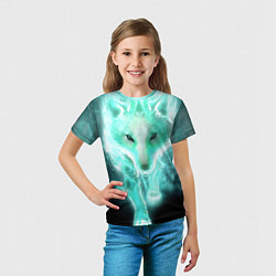 Футболка детская Волк из света, цвет: 3D-принт — фото 2