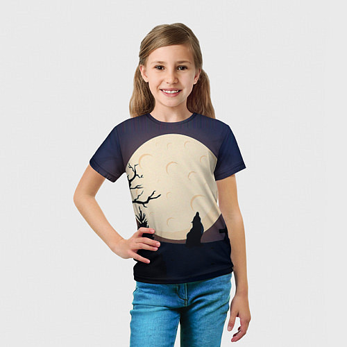 Детская футболка Волчица и луна / 3D-принт – фото 5