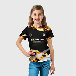 Футболка детская Galatasaray legendary sport fire, цвет: 3D-принт — фото 2