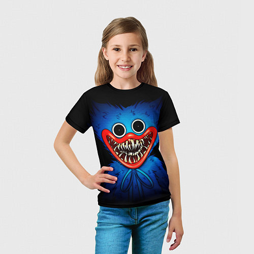 Детская футболка Хаги Ваги на чёрном фоне / 3D-принт – фото 5