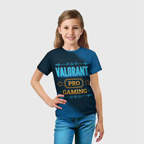 Детская футболка Игра Valorant: pro gaming / 3D-принт – фото 5