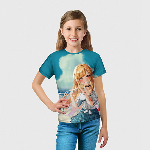 Детская футболка Марин Китагава : Фарфоровая кукла влюбилась / 3D-принт – фото 5
