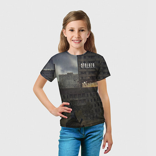 Детская футболка STALKER Многоэтажка В Воздухе / 3D-принт – фото 5
