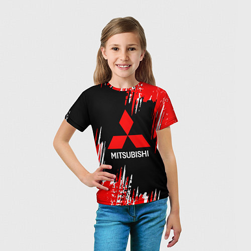 Детская футболка Mitsubishi - краска / 3D-принт – фото 5