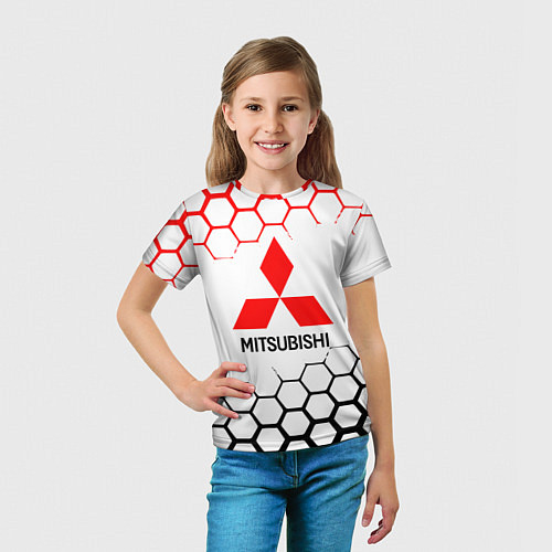 Детская футболка Mitsubishi - логотип / 3D-принт – фото 5