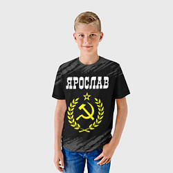 Футболка детская Ярослав и желтый символ СССР со звездой, цвет: 3D-принт — фото 2