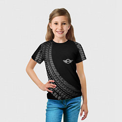 Футболка детская Mini tire tracks, цвет: 3D-принт — фото 2