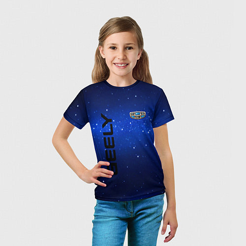 Детская футболка Geely - звёзды / 3D-принт – фото 5