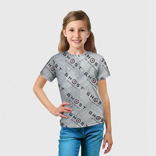 Детская футболка Призрак Цусимы узор / 3D-принт – фото 5