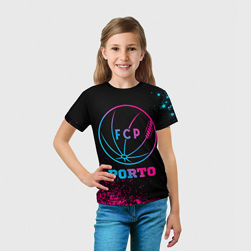 Детская футболка Porto - neon gradient / 3D-принт – фото 5