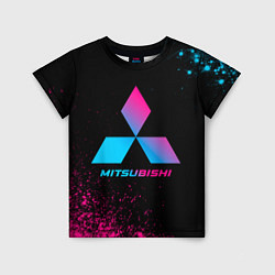 Футболка детская Mitsubishi - neon gradient, цвет: 3D-принт