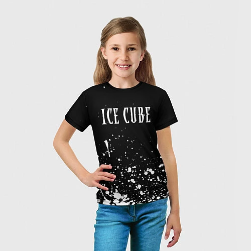 Детская футболка Ice Cube - брызги краски / 3D-принт – фото 5