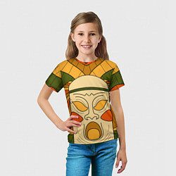 Футболка детская Polynesian tiki SCREAMY, цвет: 3D-принт — фото 2