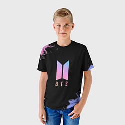 Футболка детская BTS Blue And Pink, цвет: 3D-принт — фото 2