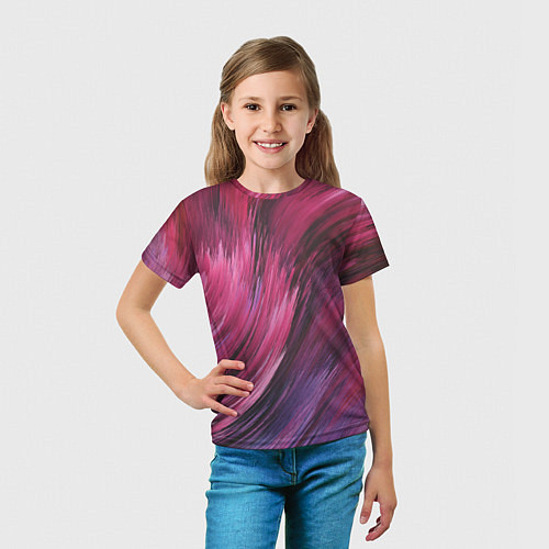 Детская футболка Текстура буря красок / 3D-принт – фото 5