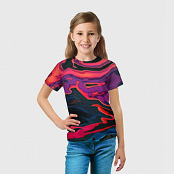 Футболка детская Текстура масляное пятно, цвет: 3D-принт — фото 2