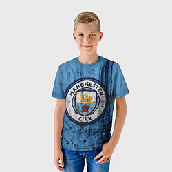 Футболка детская Манчестер Сити Лого, цвет: 3D-принт — фото 2