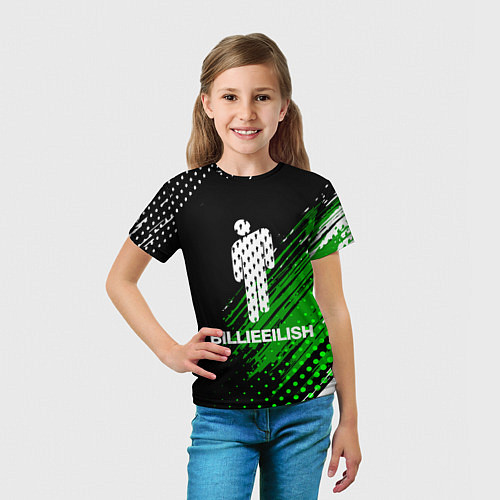 Детская футболка Billie eilish - краска / 3D-принт – фото 5