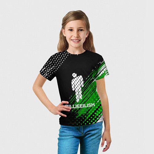 Детская футболка Billie eilish - краска / 3D-принт – фото 5