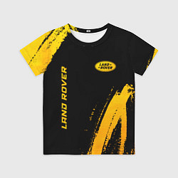 Футболка детская Land Rover - gold gradient: надпись, символ, цвет: 3D-принт